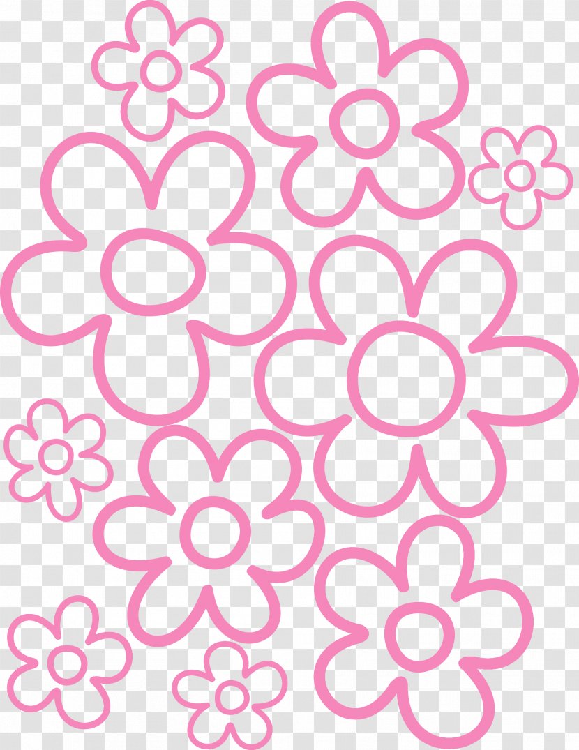 Flower Floral Design Drawing Phonograph Record Silhouette - Area - Grand Vector Transparent PNG