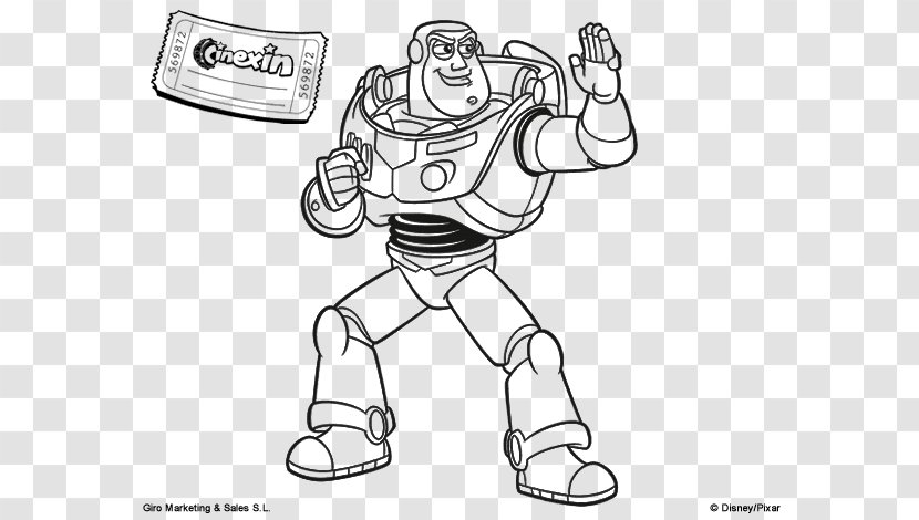 Buzz Lightyear Line Art Drawing Coloring Book Image - Hand - Painting Transparent PNG
