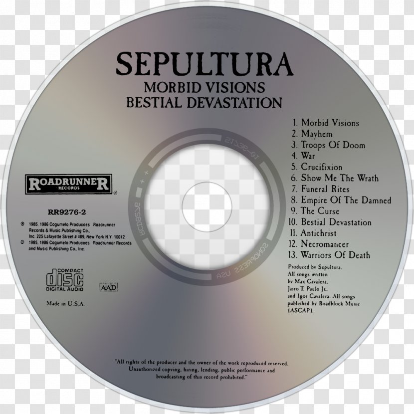 Compact Disc Boogie Down Productions By All Means Necessary Morbid Visions Sepultura - Silhouette Transparent PNG