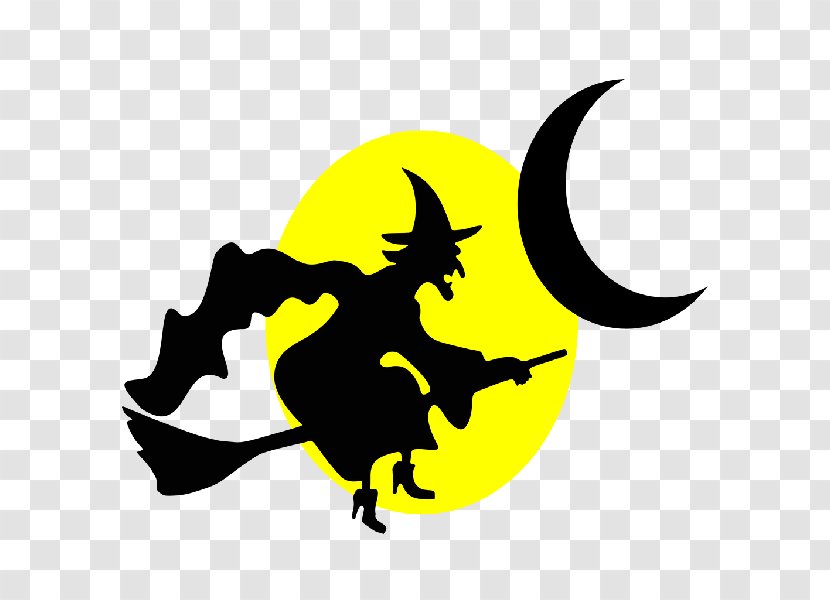 Witchcraft Silhouette Clip Art - Mammal - Halloween Moon Transparent PNG