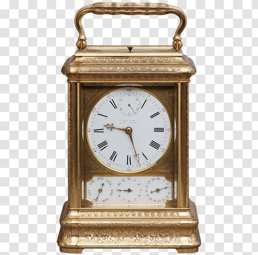 Carriage Clock Antique Mantel Floor & Grandfather Clocks - Brass Transparent PNG
