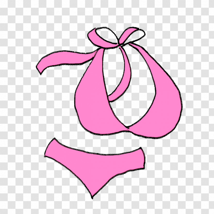 Petal Pink M Swimsuit Line Area Transparent PNG