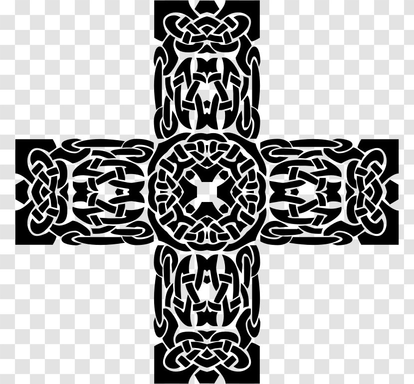 Cross Celtic Knot Silhouette - Monochrome Photography Transparent PNG