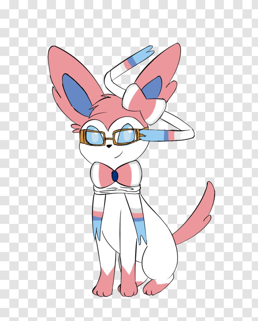 Sylveon Pokémon Image Rabbit Eevee - Cartoon - Skull Wearing Sunglasses Transparent PNG
