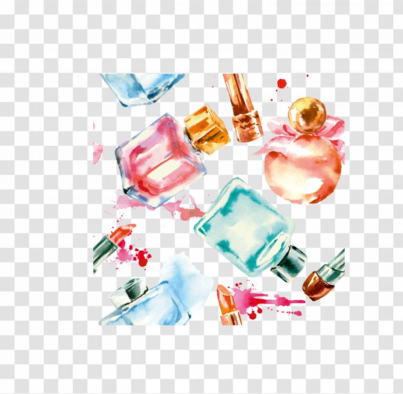 Nail Polish Cosmetics Watercolor Painting - Beauty - Vector Perfume Transparent PNG