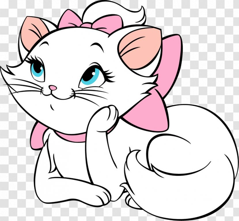 Cat Marie Kitten Drawing - Heart Transparent PNG