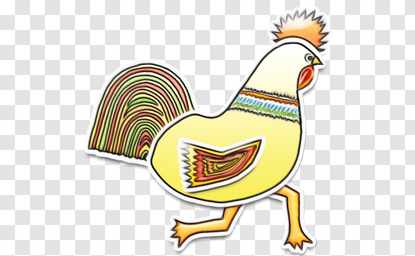 Chicken Bird Rooster Clip Art Cartoon - Watercolor - Yellow Beak Transparent PNG