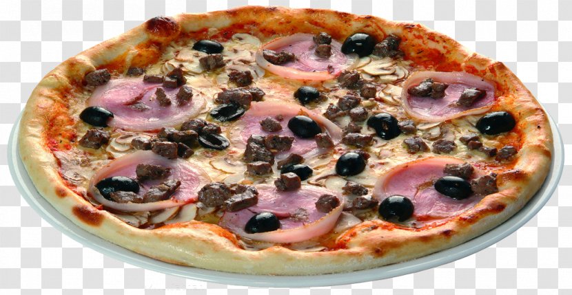 California-style Pizza Sicilian European Cuisine Tarte Flambxe9e - Italian Food - Black Bean Transparent PNG