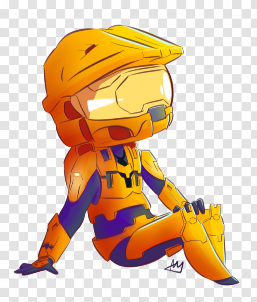 Pvt. Dexter Grif Halo Art Character - Orange - Invalid Transparent PNG