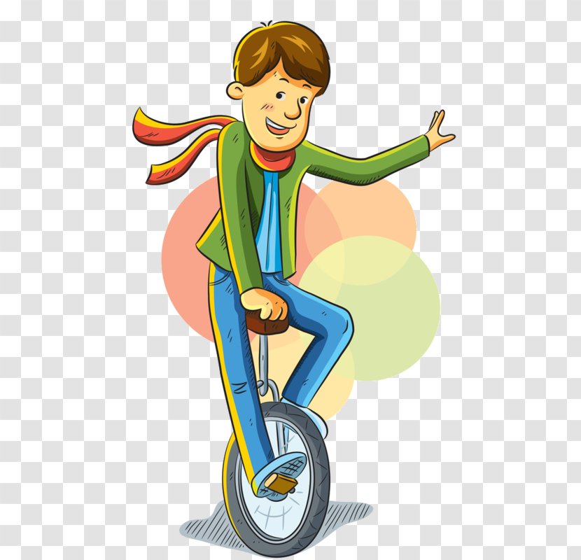 Vector Graphics Unicycle Clip Art Illustration - Fictional Character - Bicycling Mockup Transparent PNG
