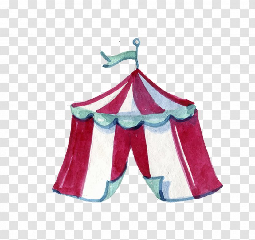 Circus Watercolor Painting Graphic Design - Vector Colored Tents Transparent PNG