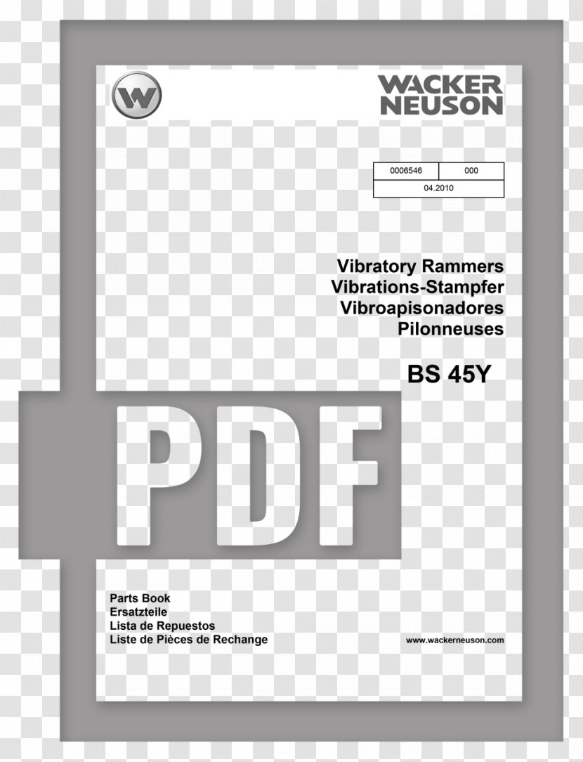Wacker Neuson Document Spare Part Compactor Heavy Machinery - Honda 70 Cc Transparent PNG