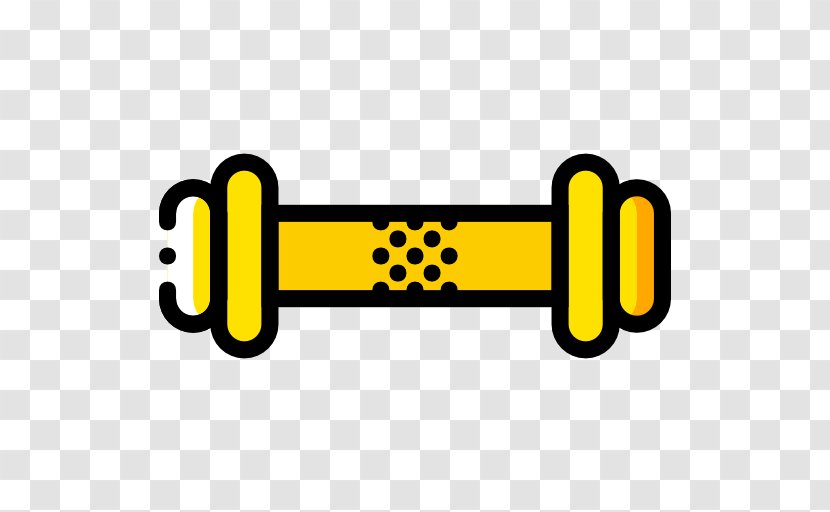Fitness Centre Physical Dumbbell - Yellow Transparent PNG