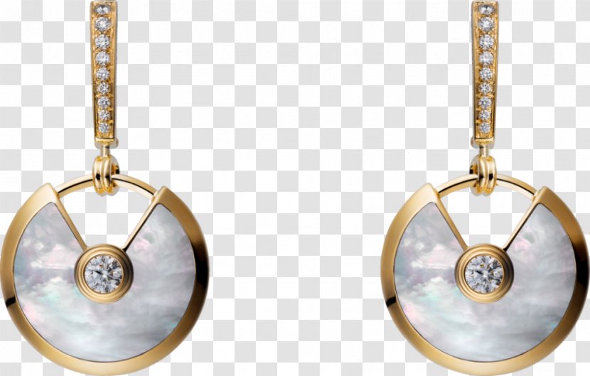 Earring Cartier Jewellery Colored Gold - Body Jewelry - Platinum Earrings Asia Transparent PNG