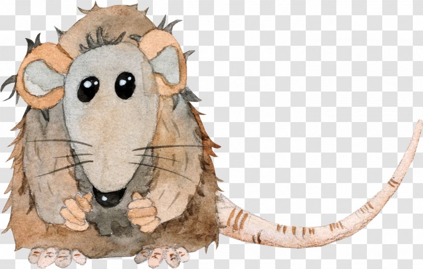 Rat Mouse Cartoon Illustration - Muroidea - Hand-painted Transparent PNG