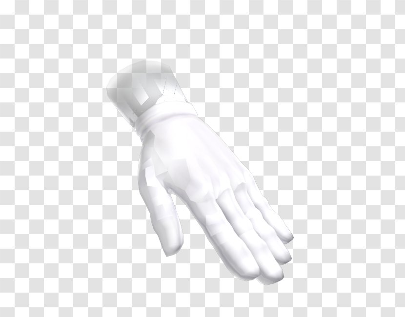 Thumb Hand Model White Glove - Black And Transparent PNG