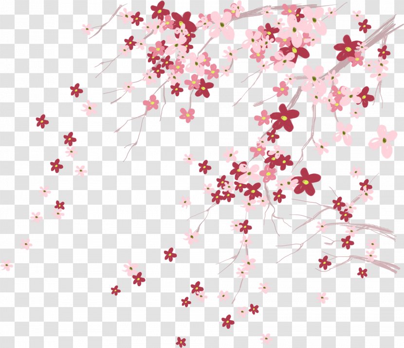 Wall Red - Branch - Plum Tree Transparent PNG