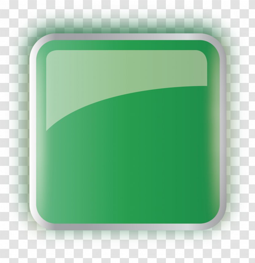 Green Square Glass Icon - Geometry - Button Transparent PNG