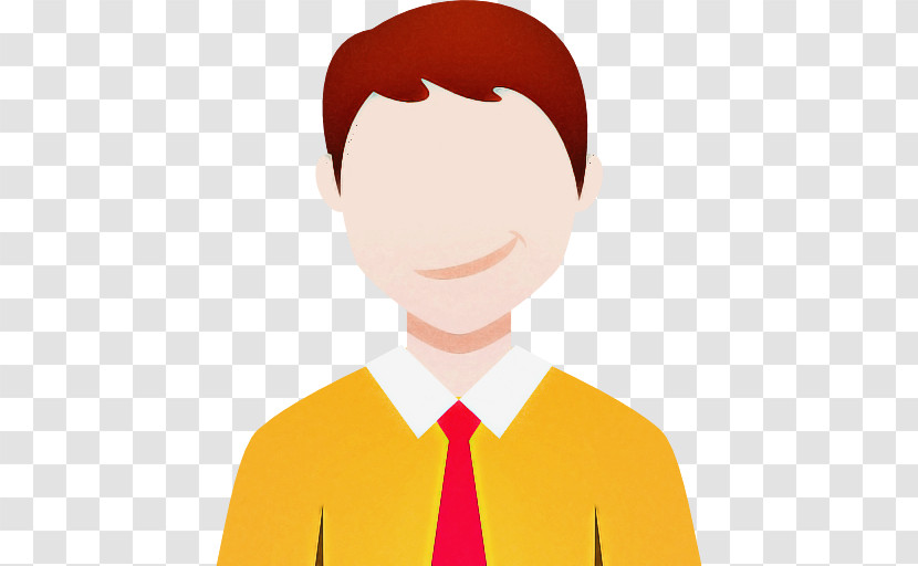 Cartoon Red Yellow Smile Pleased Transparent PNG