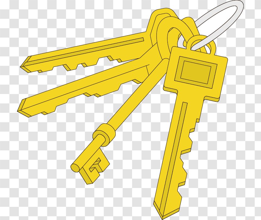 Household Goods - Designer - Vector Cartoon Key Transparent PNG