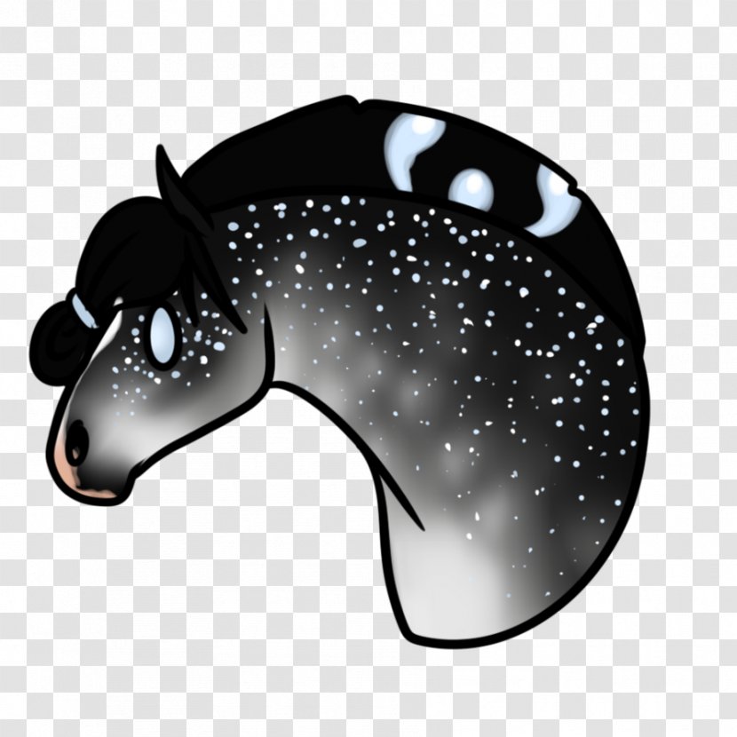 Horse Snout Character White Font - Black Transparent PNG