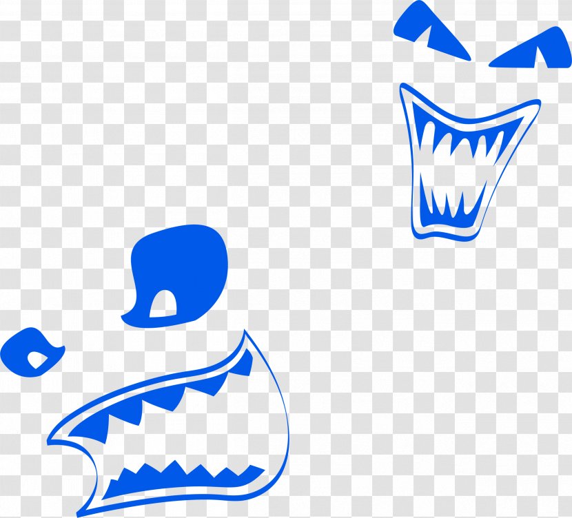 Download Google Images Clip Art - Blue - Horror Grimace Transparent PNG