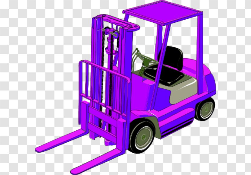 Forklift Clip Art - Logistics - Purple Truck Cliparts Transparent PNG