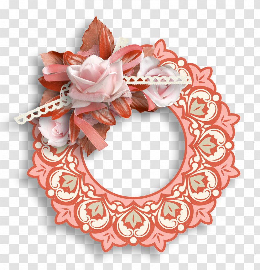 Wreath Peach - Petal - Weeding Cake Transparent PNG