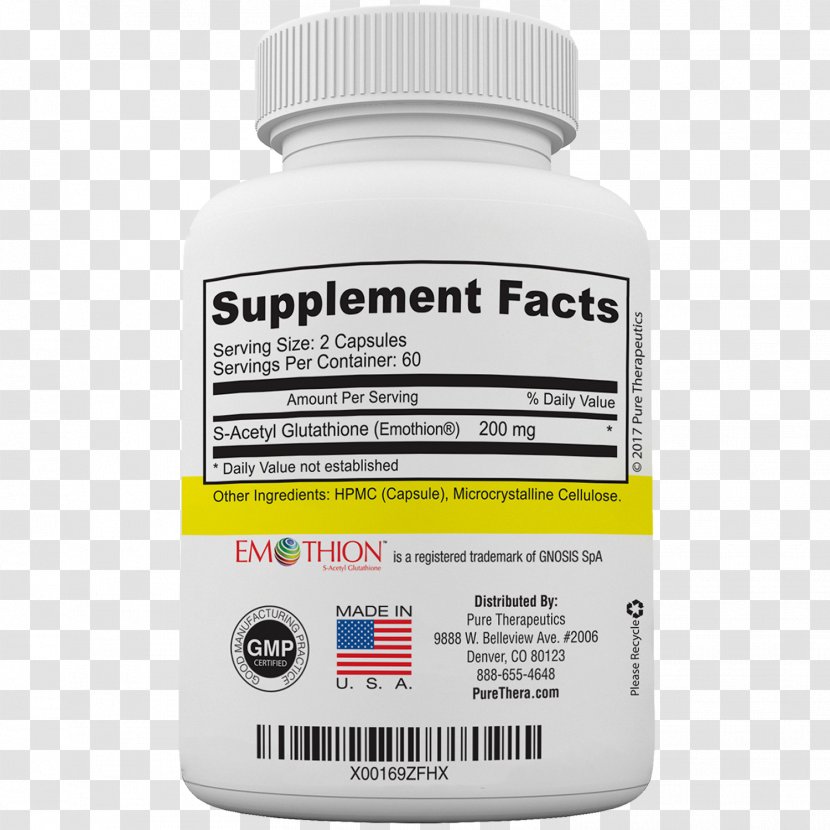 Glutathione Dietary Supplement Amino Acid Capsule Levomefolic - Enteric Coating - Gluta Transparent PNG