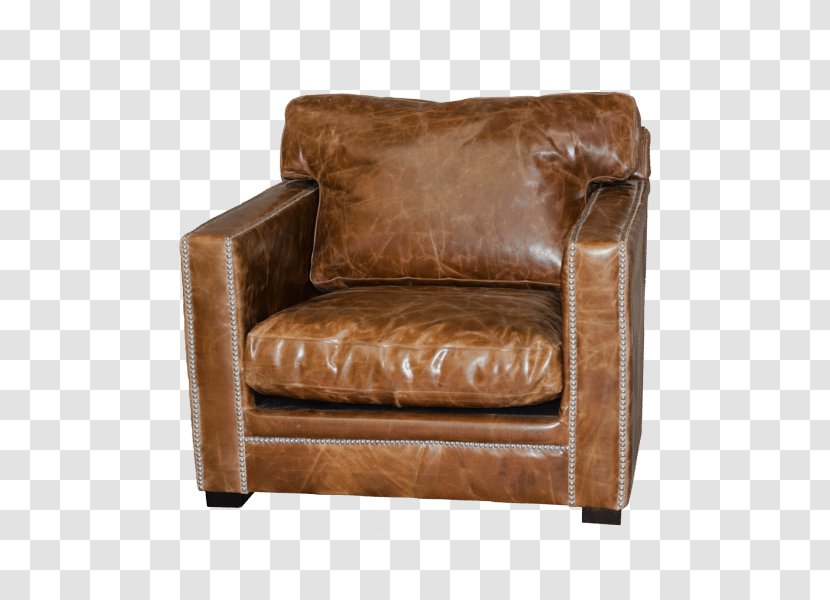 Club Chair Loveseat Brown Leather - Chesterfield Transparent PNG