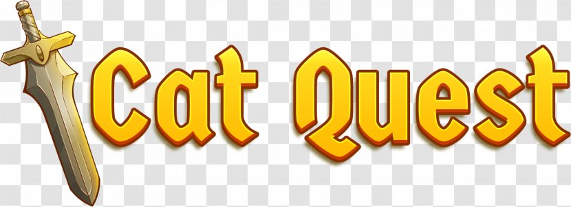 Logo Cat Quest Brand - Text - Line Transparent PNG