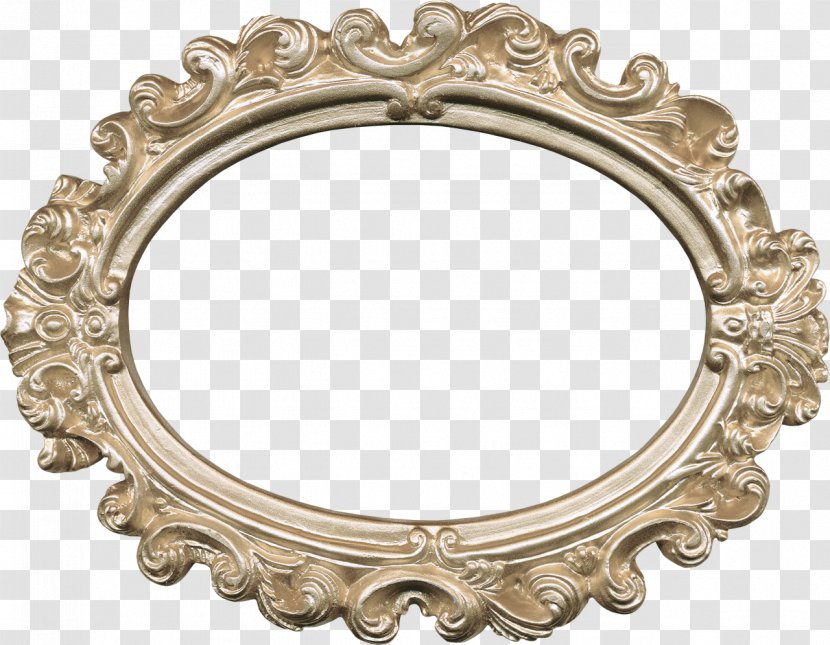 Mirror Metal Oval Circle Tableware - Silver Transparent PNG
