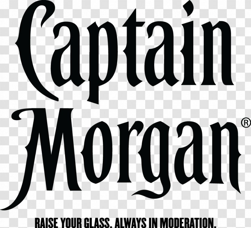 Light Rum Captain Morgan And Coke Peabody - Black White Transparent PNG