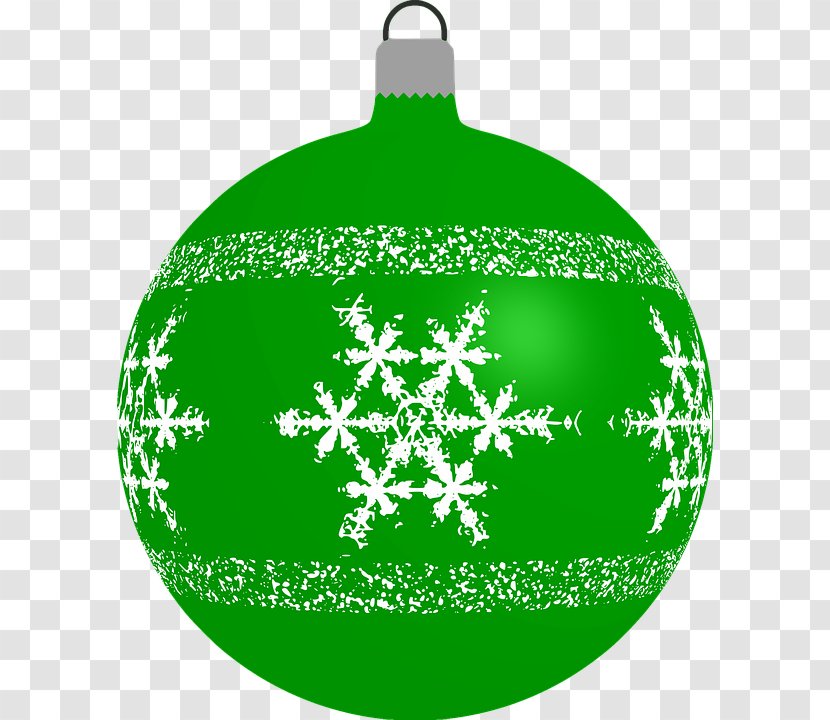 Christmas Ornament Clip Art - Pixabay - Green Snowflake Ball Transparent PNG