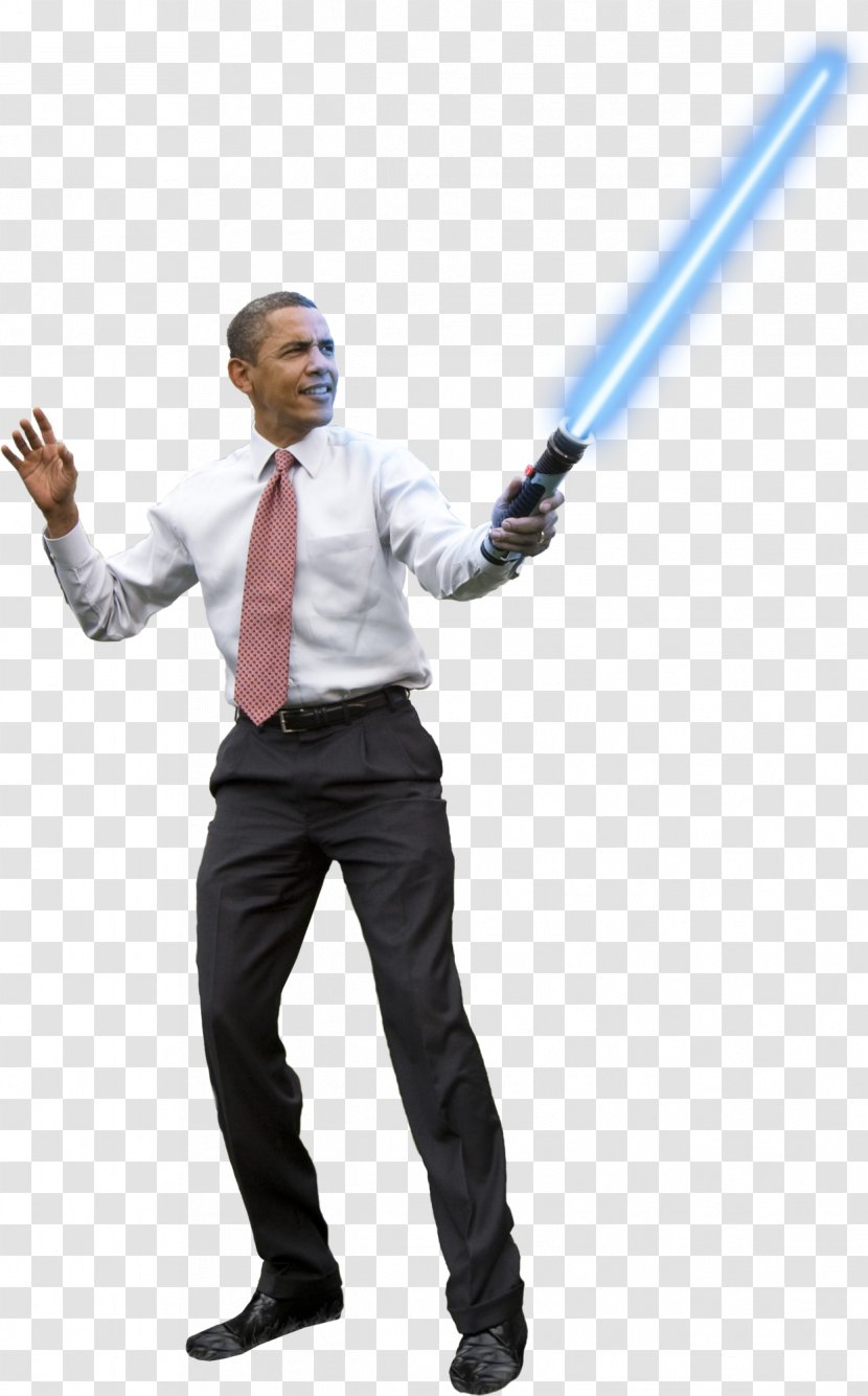 White House Head To Lightsaber Star Wars Author - Barack Obama Transparent PNG