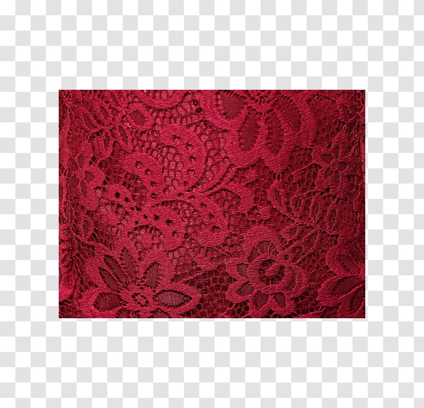 Red Lace Burgundy Cheongsam Textile - Mandarin Collar Transparent PNG