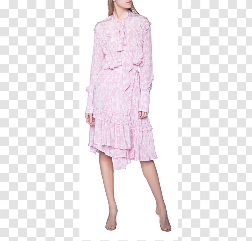 Shoulder Sleeve Pink M Nightwear Dress - Fashion Lines Transparent PNG