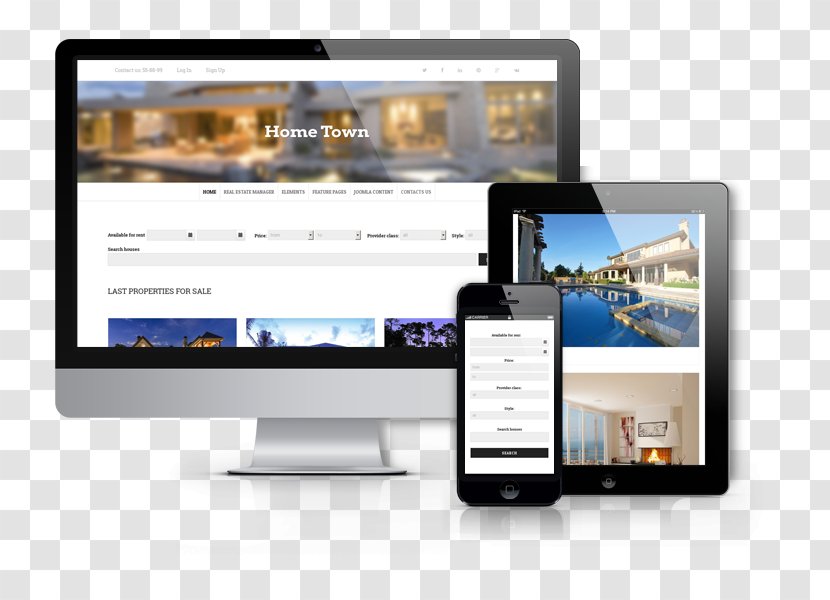 Responsive Web Design Car Template Joomla - Computer Monitor - Website Templates Transparent PNG