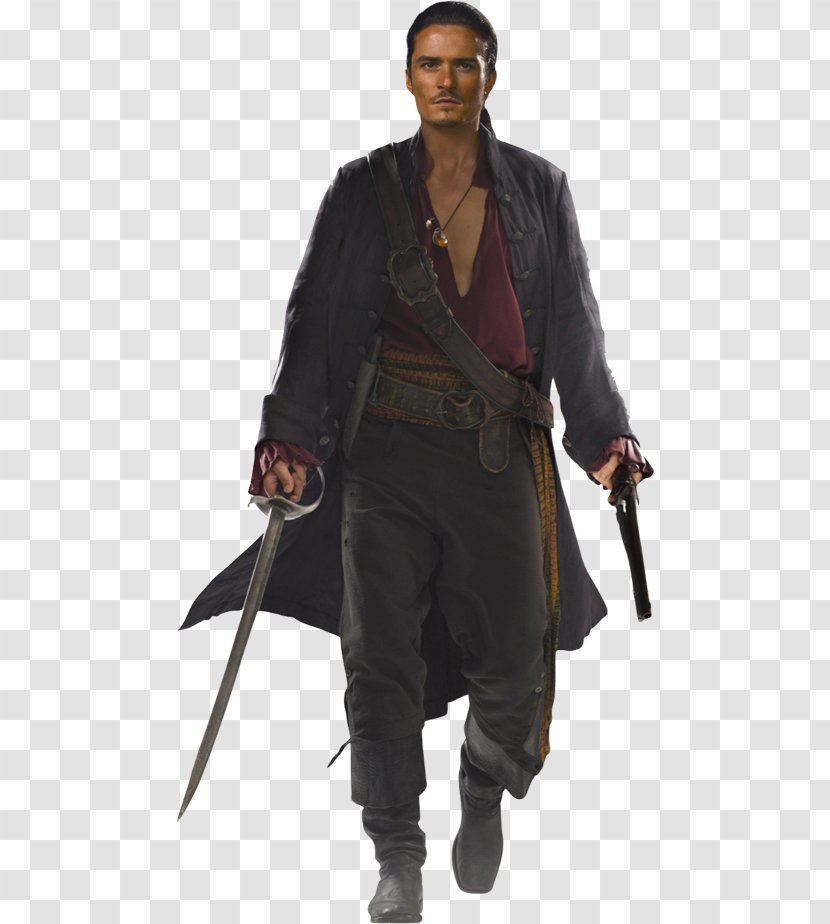 Orlando Bloom Will Turner Elizabeth Swann Hector Barbossa Davy Jones - Standee - Pirates Of The Caribbean Transparent PNG