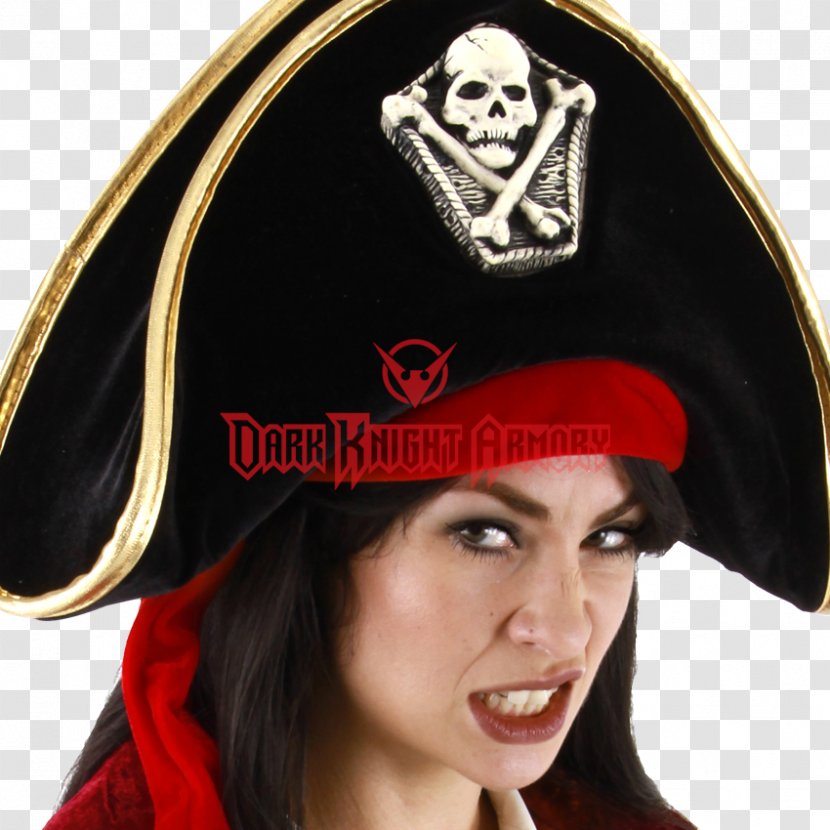 Bicorne Hat Cap Costume Pirate - Straw Pirates - Jolly Roger Transparent PNG