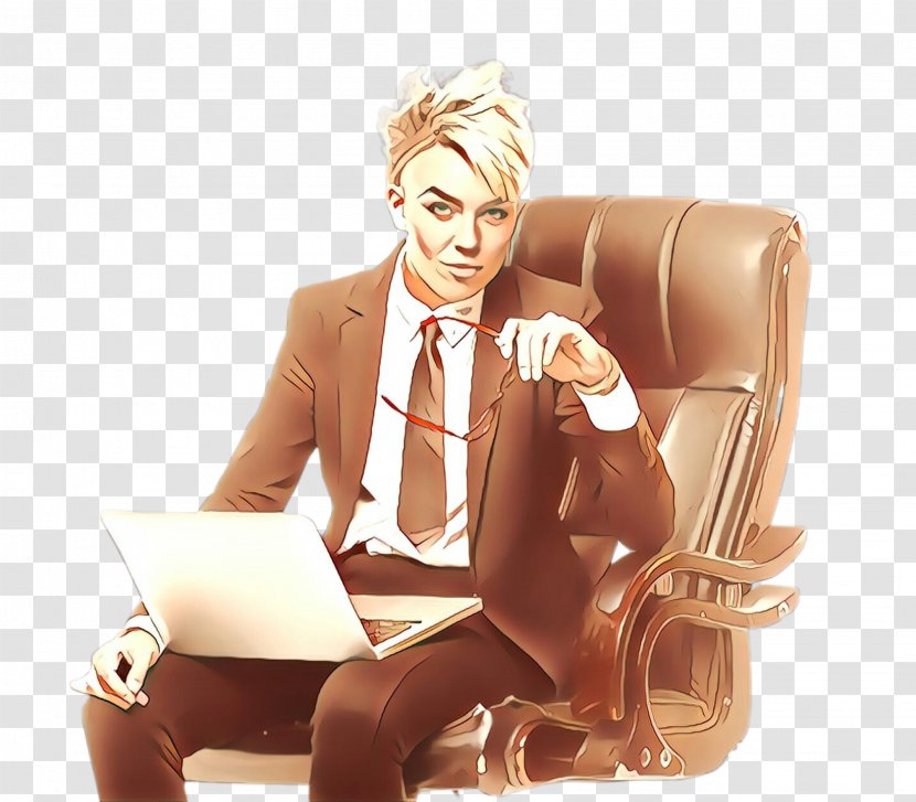Sitting Businessperson Furniture Chair Job - Suit Transparent PNG