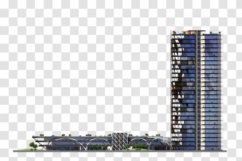 High-rise Building Commercial Mixed-use Facade Urban Design - Elevation Transparent PNG