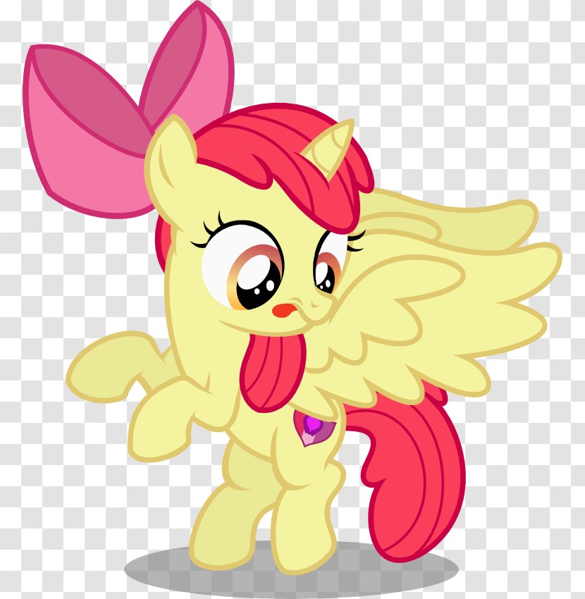 Pony Apple Bloom Applejack Rainbow Dash Winged Unicorn - Cartoon - My Little Transparent PNG