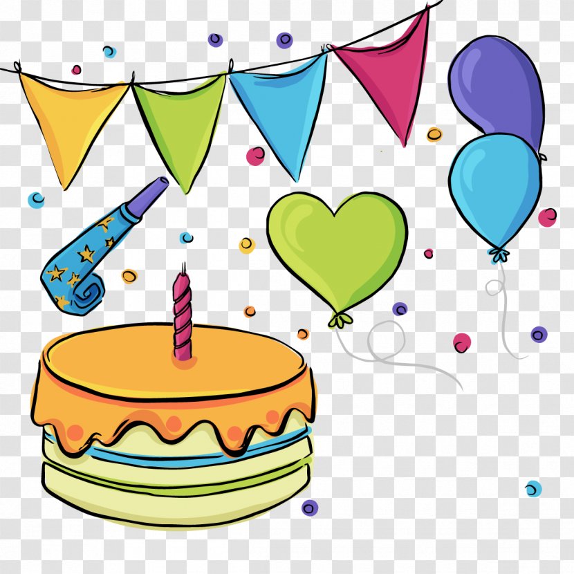 Vector Birthday Cake - Pattern Transparent PNG