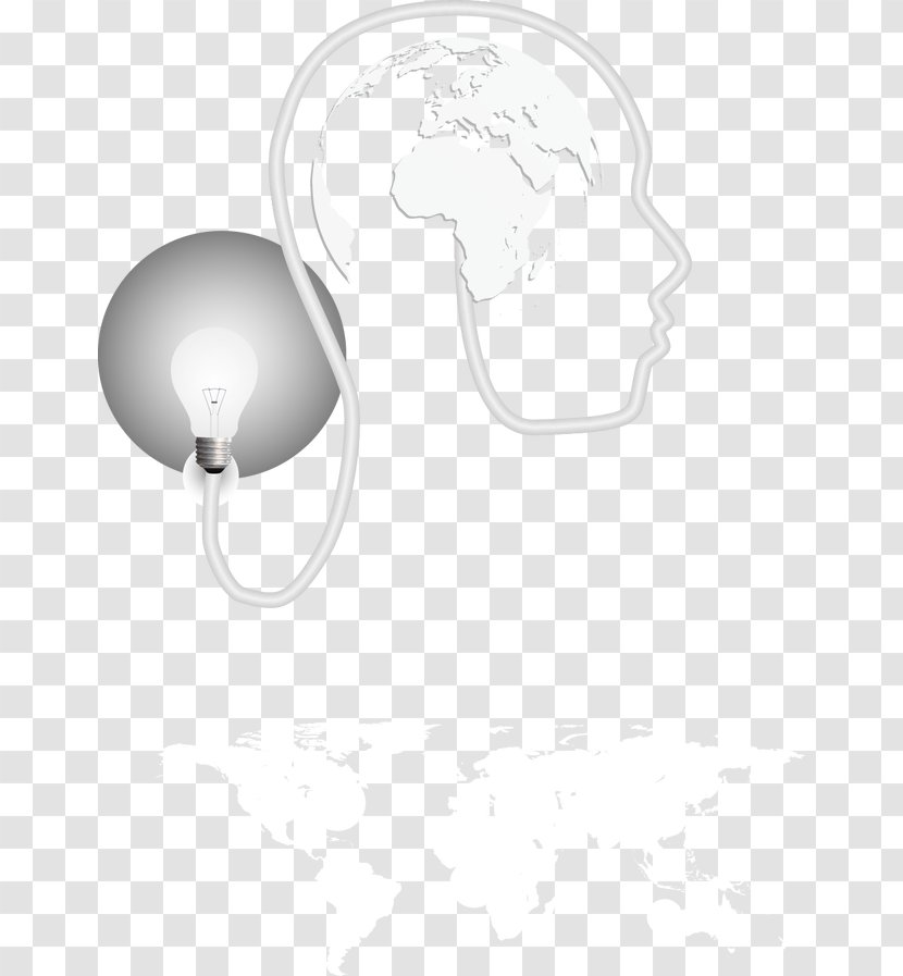 White Black Pattern - Monochrome - Earth Science And Technology Brain Wisdom Transparent PNG