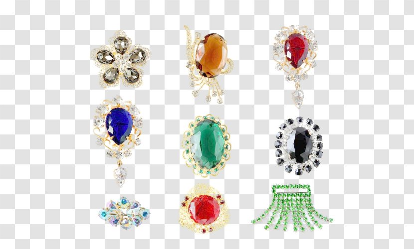 Earring Gemstone Brooch Jewellery - Sapphire - Agate Jade Jewelry Transparent PNG