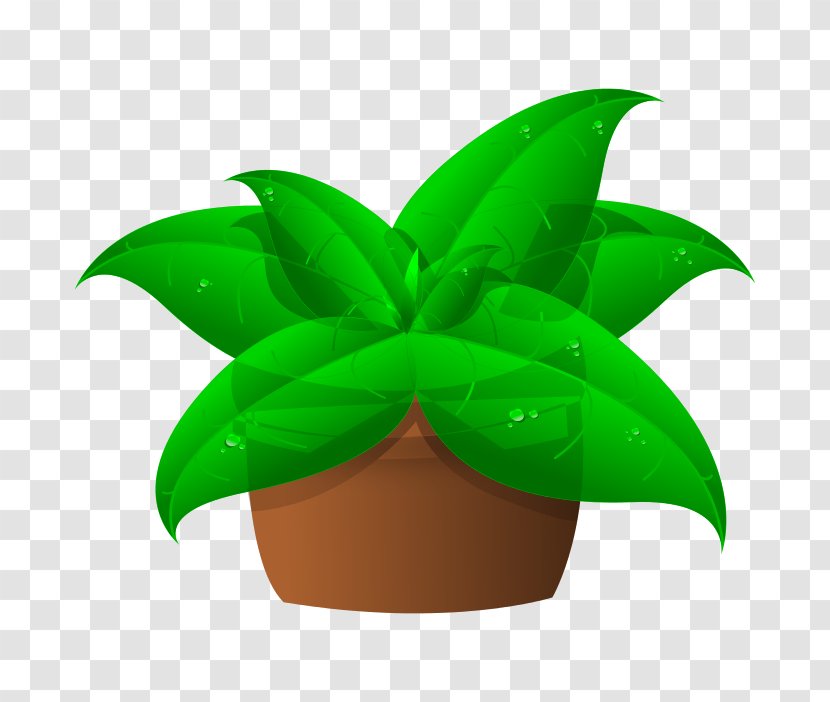 Houseplant Clip Art - Green - Potted Plant Transparent PNG