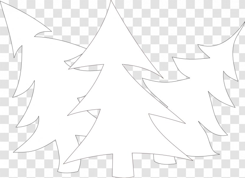 Line Art White Symmetry Pattern - Black And - Images Of Trees Transparent PNG