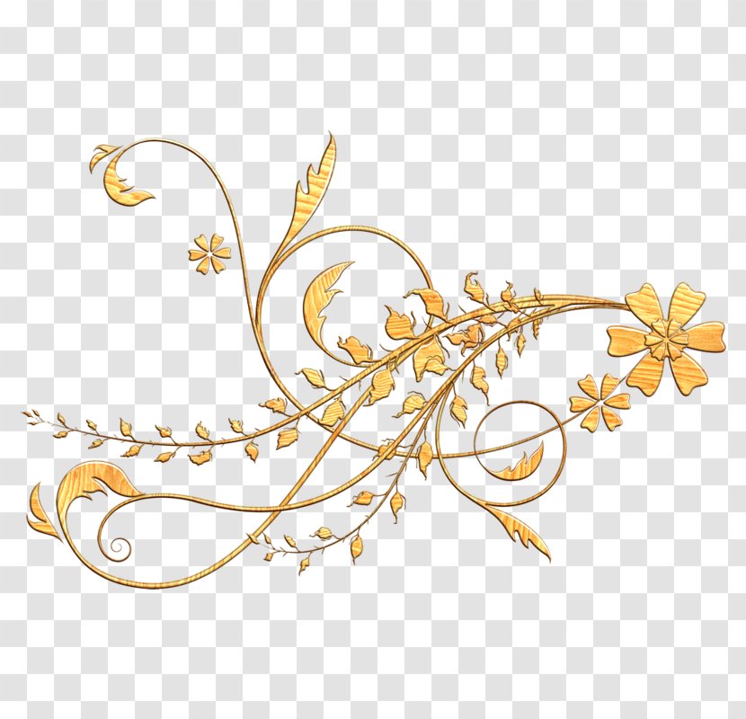 Digital Image Clip Art - Flora - Gold Flower Transparent PNG