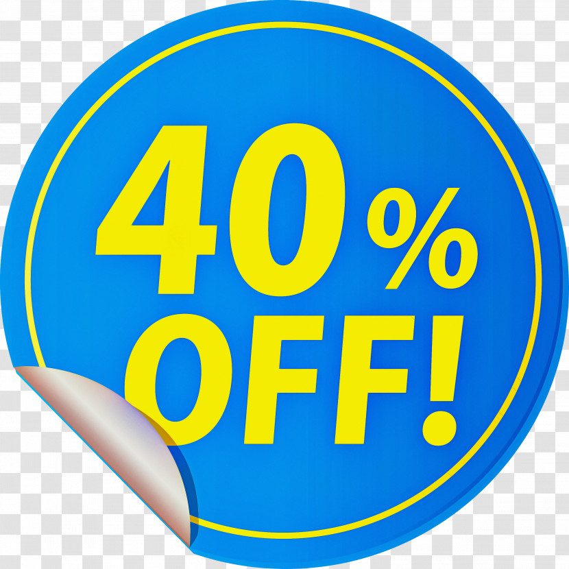 Discount Tag With 40% Off Discount Tag Discount Label Transparent PNG